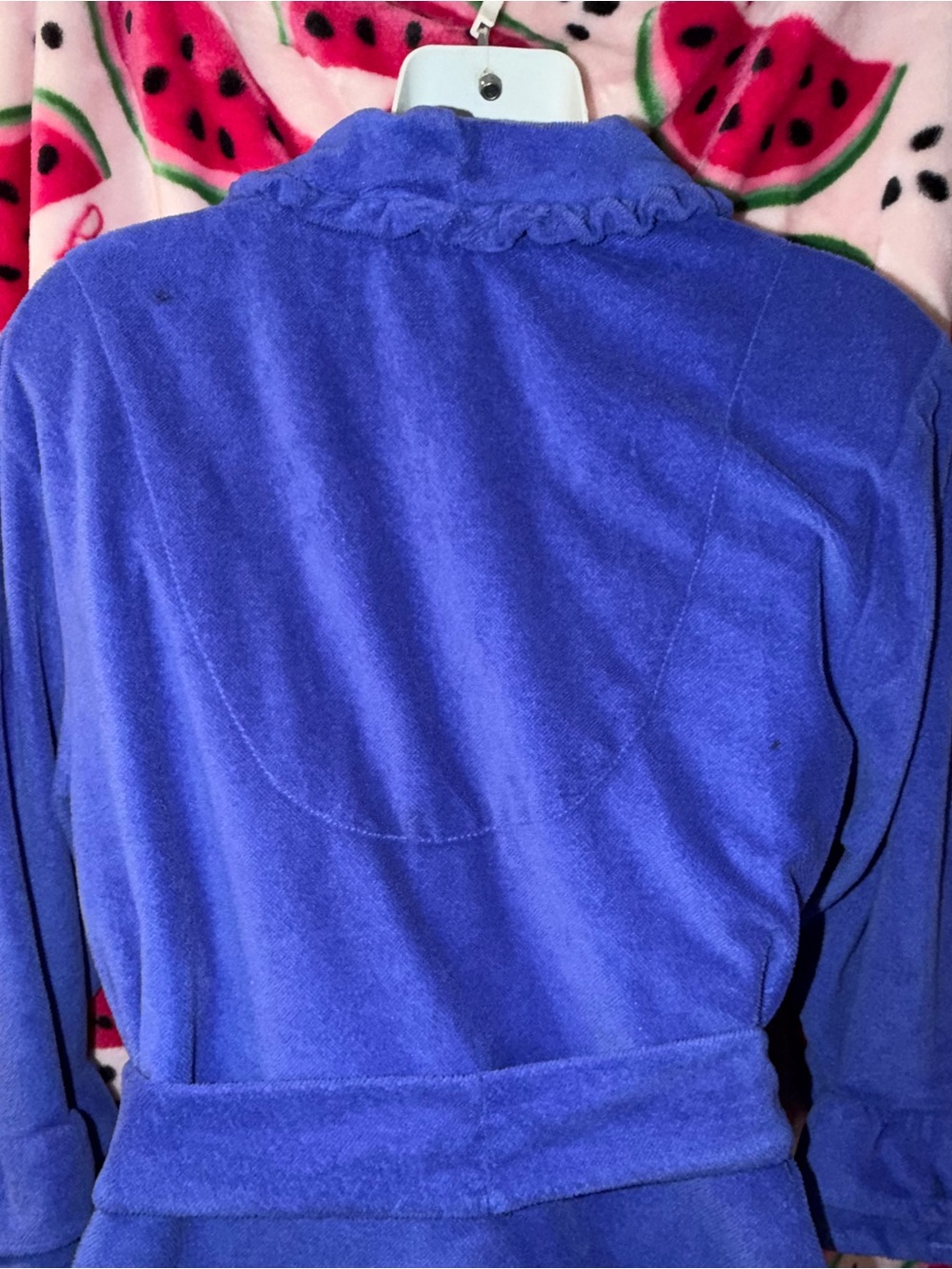 💙 Betsey Johnson Plush Ruffled Short Robe - Picture 8 of 11